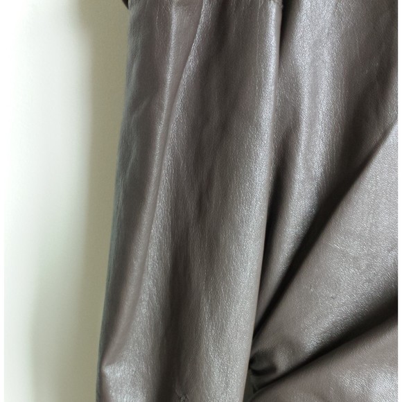 NANUSHKA Nanushka Moha Dress Faux Leather Wrap Brown Button Fit Mini V neck XS - Picture 10 of 12